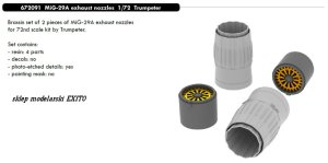 EDUARD 672091 - 1:72 MiG-29A exhaust nozzles