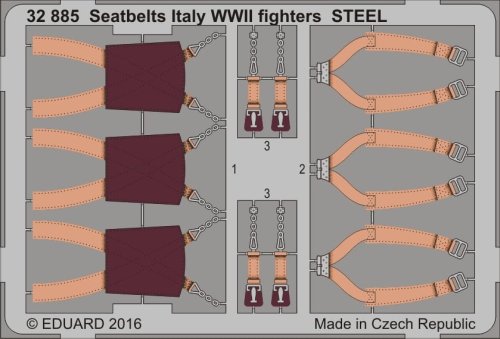 Przejdź do produktu EDUARD 32885 - 1:32 Seatbelts Italy WWII fighters - Steel