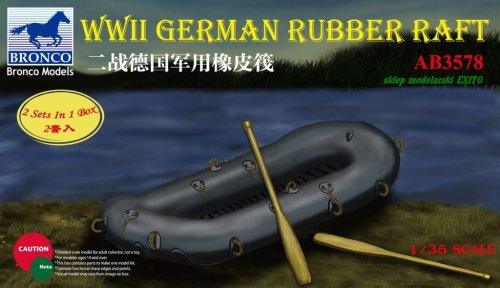 Przejdź do produktu BRONCO AB 3578 - 1:35 WWII German Rubber Raft  x2