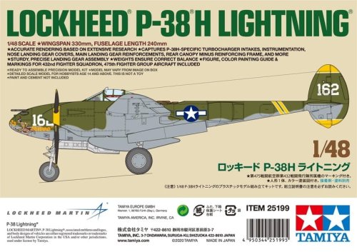 Przejdź do produktu TAMIYA 25199 - 1:48 Lockheed P-38 H Lightning - Limited Edition