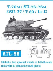 Friulmodel ATL-096 - 1:35 Metalowe gąsienice T-70M / SU-76 / SU-76M / ZSU-37 / T-80 / Ia-12