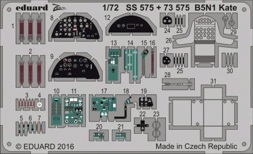 Przejdź do produktu EDUARD SS575 - 1:72 B5N1 Kate