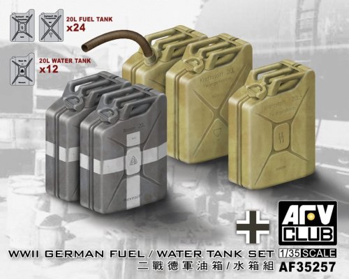 Przejdź do produktu AFV CLUB 35257 - 1:35 German WWII 20L Jerrycans Set