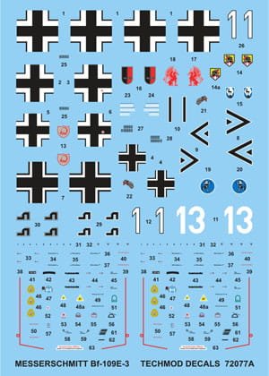 Przejdź do produktu TECHMOD 72077 - 1:72 Messerschmitt Bf-109 E-3