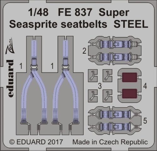 Przejdź do produktu EDUARD FE837 - 1:48 Super Seasprite seatbelts - Steel
