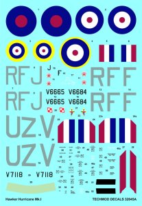 TECHMOD 32045 - 1:32 Hawker Hurricane Mk.Ic