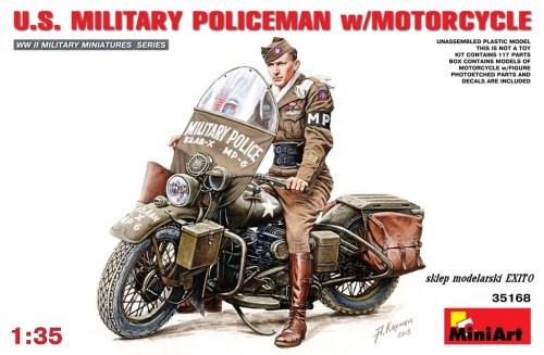 Przejdź do produktu MINIART 35168 - 1:35 U.S. Military Policeman w/ Motorcycle