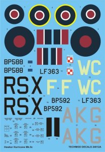 TECHMOD 24012 - 1:24 Hawker Huricane Mk.IIc