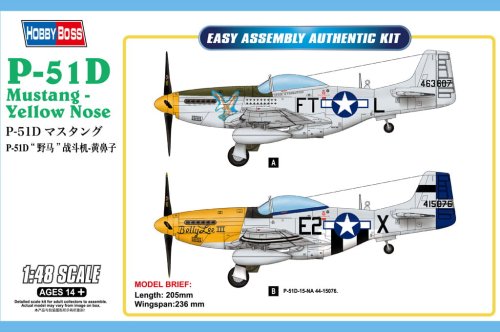 Przejdź do produktu HOBBY BOSS 85808 - 1:48 P-51D Mustang - Yellow Nose