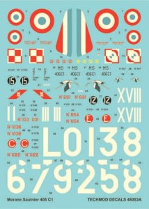 TECHMOD 48083 - 1:48 Morane Saulnier MS.406C.1 w/canopy mask