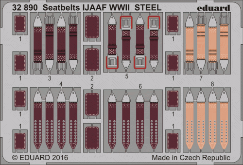 Przejdź do produktu EDUARD 32890 - 1:32 Seatbelts IJAAF WWII - Steel