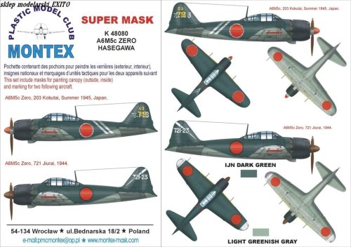 Przejdź do produktu MONTEX K48080 - 1:48 A6M5c Zero