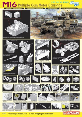 Przejdź do produktu DRAGON 6381 - 1:35 M16 Multiple Gun Motor Carriage