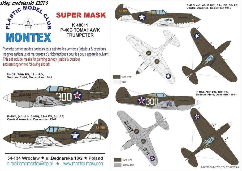 Przejdź do produktu MONTEX K48011 - 1:48 P-40B (USAAF)