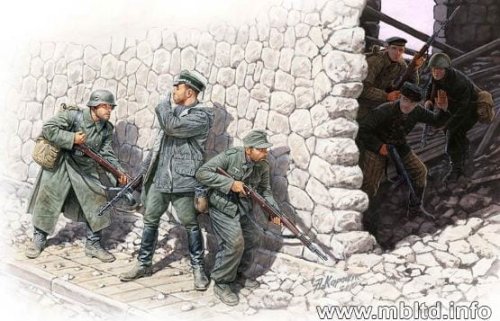 Przejdź do produktu MASTER BOX 3571 - 1:35 Who's That ? - German Mountain Troops and Soviet Marines