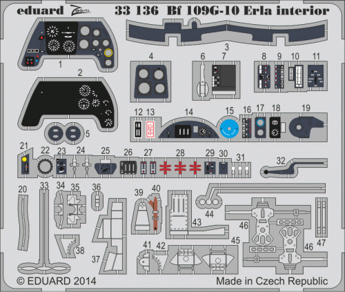 Przejdź do produktu Eduard 33136 - 1:32 Bf 109G-10 Erla interior