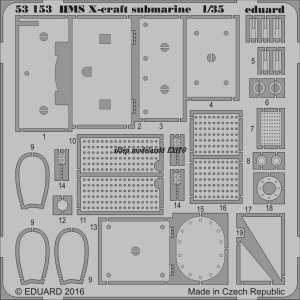EDUARD 53153 - 1:35 HMS X-craft submarine
