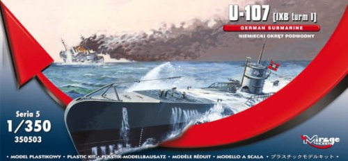 Przejdź do produktu MIRAGE 350503 - 1:350 U-107 (IXB turm I) Niemiecki okręt podwodny