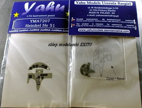 Przejdź do produktu YAHU YMA7207 - 1:72 Heinkel He 51 tablica przyrządów