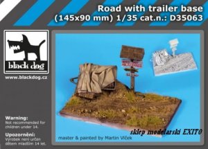 BLACK DOG D35063 - 1:35 Road with trailer base (145 x 90 mm)