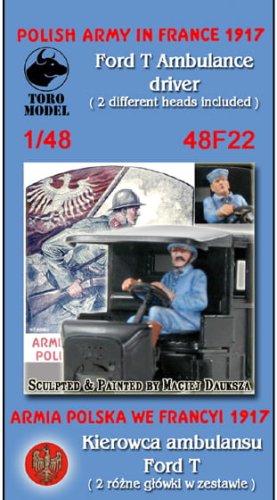 Przejdź do produktu TORO MODEL 48F22 - 1:48 Armia Polska we Francji 1917 - Kierowca ambulansu Ford T