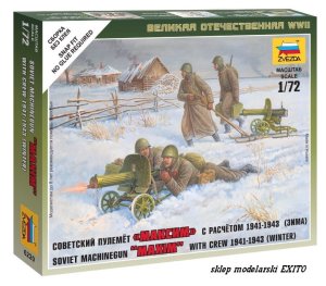 ZVEZDA 6220 - 1:72 Soviet machine-gun Maxim with Crew 1941-43 (Winter)