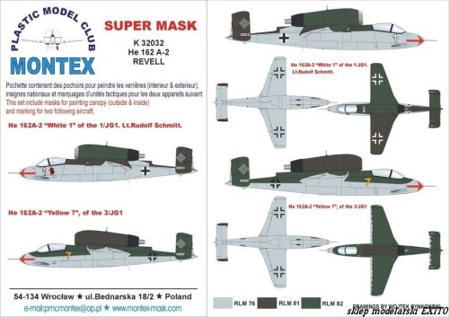 Przejdź do produktu MONTEX K32032 - 1:32 He-162 A-2