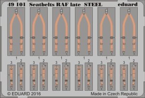 EDUARD 49101 - 1:48 Seatbelts RAF late - Steel