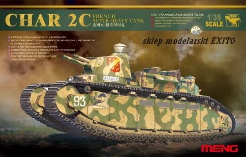 Przejdź do produktu MENG MODEL TS009 - 1:35 Char 2C French Super Heavy Tank
