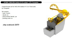EDUARD 672094 - 1:72 MiG-29A Izdelye 9-12 cockpit