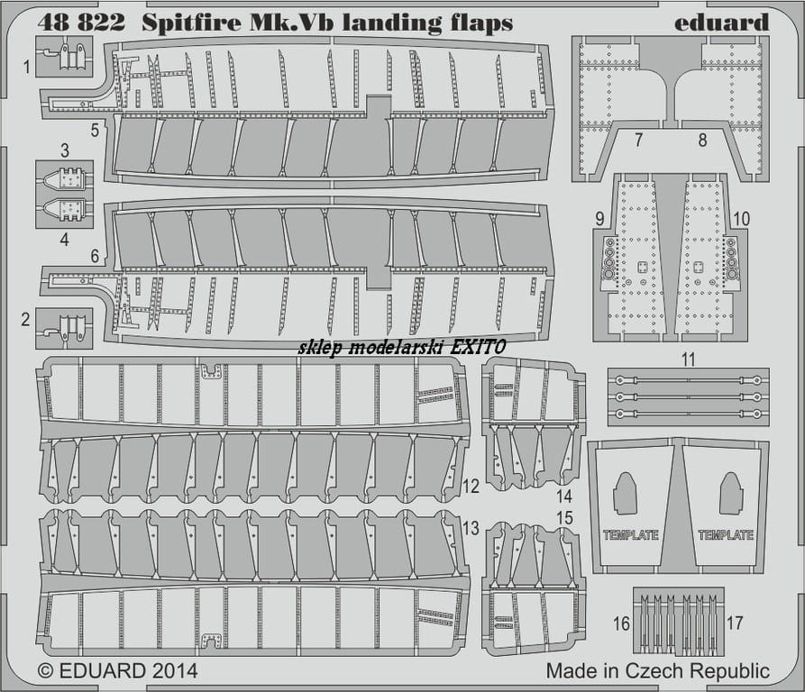 Przejdź do produktu EDUARD 48822 - 1:48 Spitfire Mk.V landing flaps