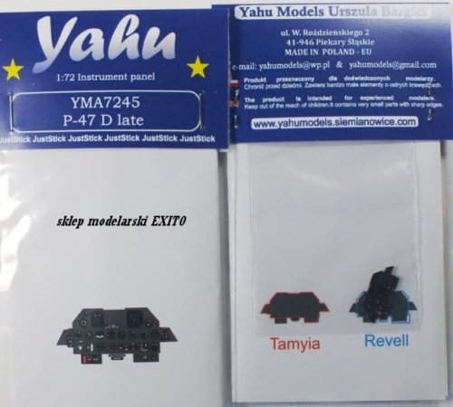 Przejdź do produktu YAHU YMA7245 - 1:72 P-47 D Thunderbolt late tablica przyrządów