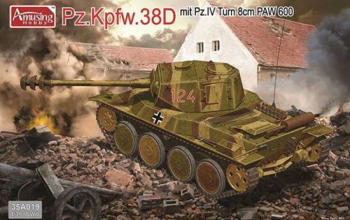 Przejdź do produktu AMUSING HOBBY 35A019 - 1:35 Pz.Kpfw.38D mit Pz.IV Turn 8cm PAW 600