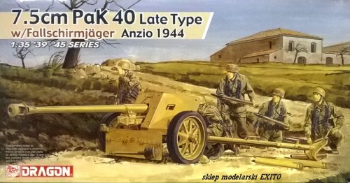 Przejdź do produktu DRAGON 6250 - 1:35 7.5cm PaK 40 Late Type w/ Fallschirmjager - Anzio 1944