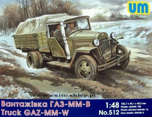 Przejdź do produktu UNIMODELS 512 - 1:48 Soviet truck GAZ-MM-W