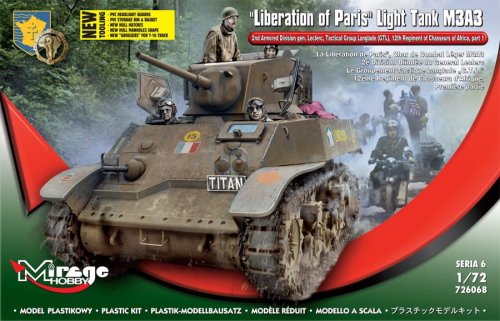 Przejdź do produktu MIRAGE 726068 - 1:72 Light Tank M3A3 Liberation of Paris