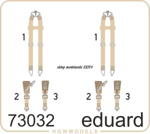 EDUARD 73032 - 1:72 Seatbelts Luftwaffe WWII bombers Superfabric