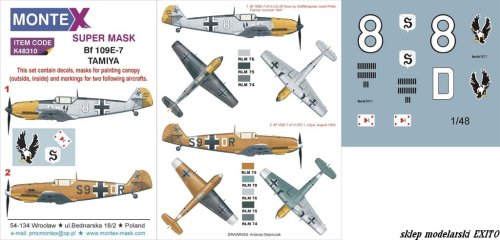 Przejdź do produktu MONTEX K48310 - 1:48 Messerschmitt Bf 109E-7