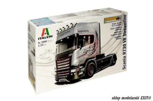 Przejdź do produktu ITALERI 3906 - 1:24 Scania R730 V8 Streamline Silver Griffin