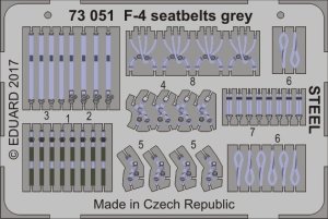 EDUARD 73051 - 1:72 F-4 seatbelts grey - Steel