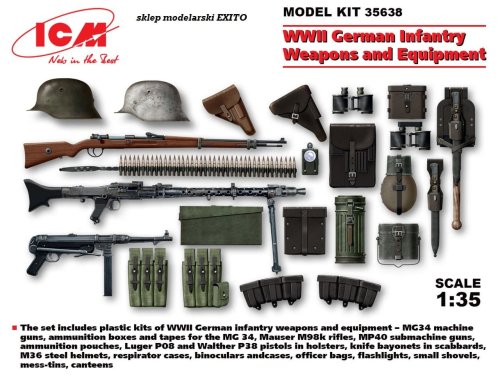 Przejdź do produktu ICM 35638 - 1:35 WWII German Infantry Weapons & Equipment