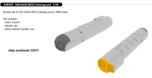 EDUARD 648237 - 1:48 AN/AAQ-28(V) Litening pod