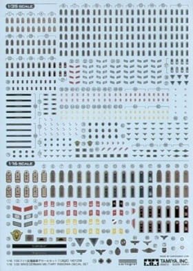Przejdź do produktu TAMIYA 12625 - 1:16 / 1:35 WWII German Military Insignia Decal Set