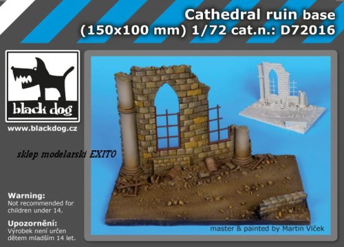 Przejdź do produktu BLACK DOG D72016 - 1:72 Cathedral ruin base (150 x 100 mm)