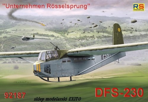 Przejdź do produktu RS MODELS 92187 - 1:72 DFS 230 Unternehmen Rosselsprung