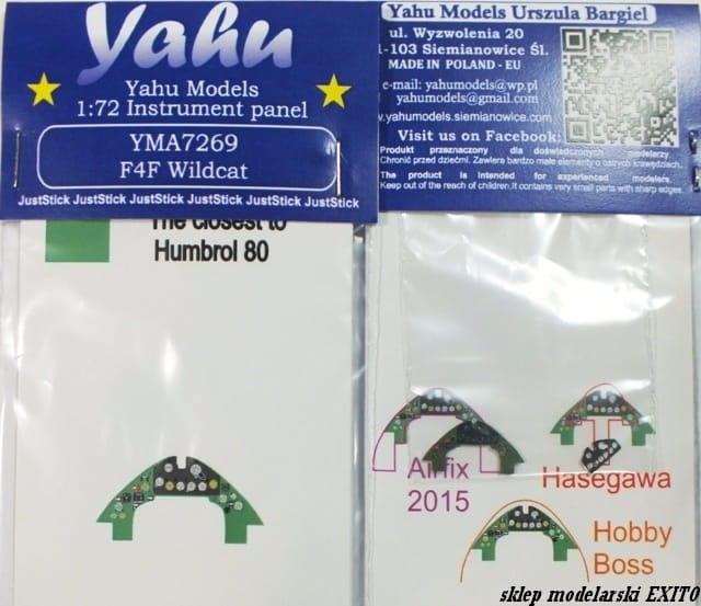 Przejdź do produktu YAHU YMA7269 - 1:72 F4F Wildcat tablica przyrządów