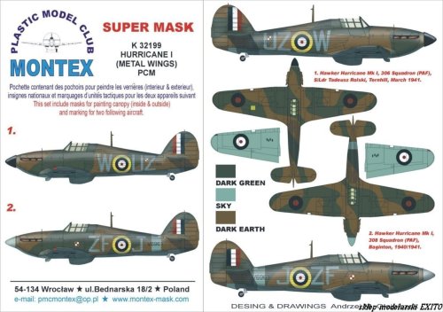 Przejdź do produktu MONTEX K32198 - 1:32 Hurricane Mk.I