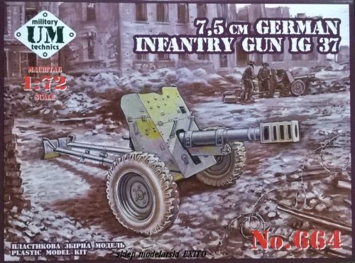 Przejdź do produktu UNIMODELS UM-MT 664 - 1:72 7,5cm German Infantry gun IG 37
