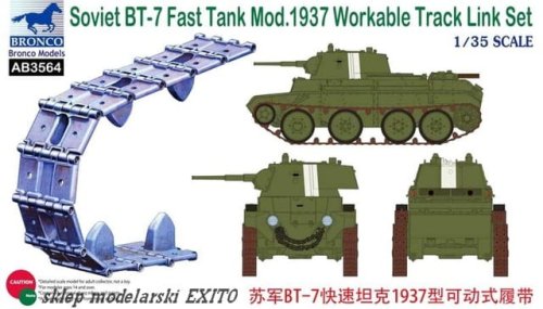 Przejdź do produktu BRONCO AB 3564 - 1:35 Soviet BT-7 Fast Tank Mod.1937 Workable Track Link Set