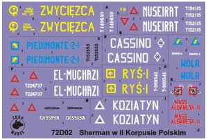 TORO MODEL 72D02 - 1:72 Shermany w 2 Korpusie Polskim, Włochy 1945